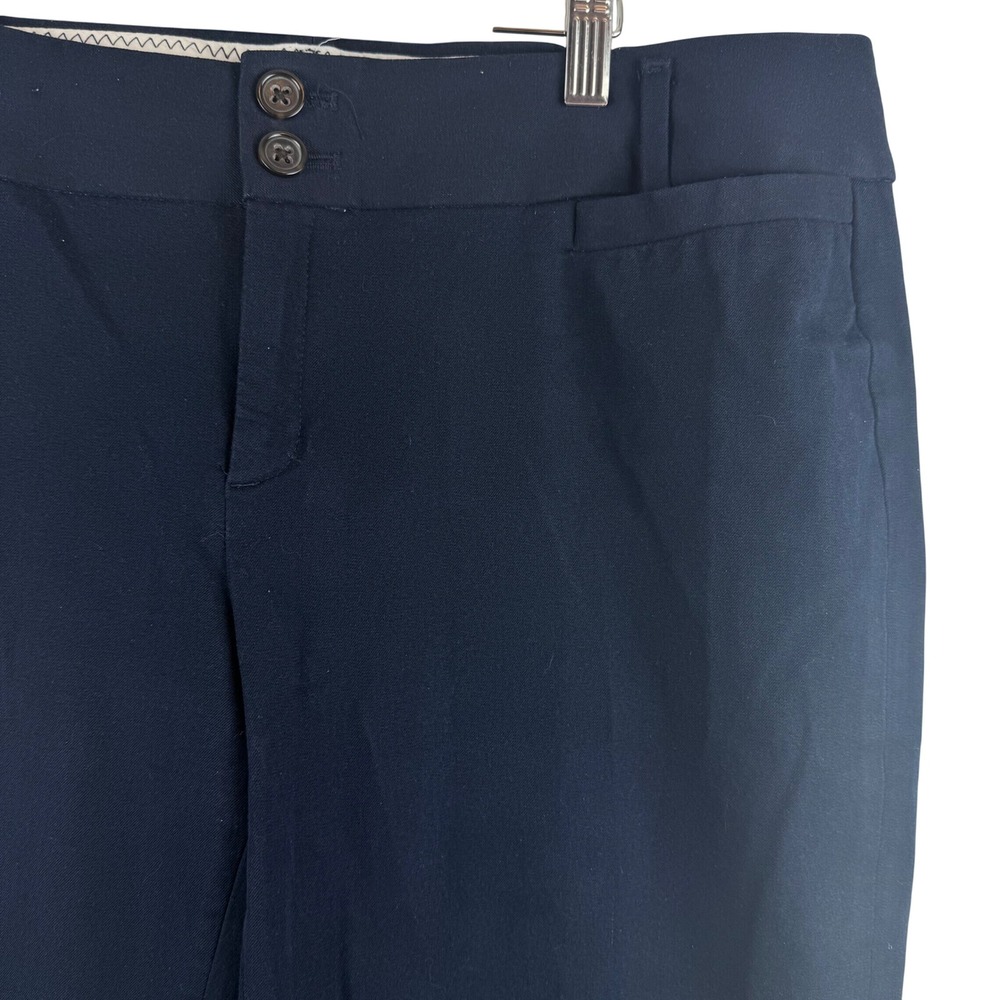 Banana Republic Jackson Fit Pants Womens 14 Navy Blue Stretch Straight Trousers
